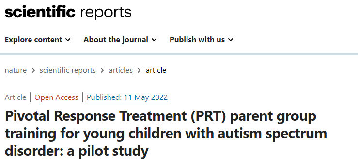 Read more about the article מחקר פיילוט: התערבות PRT באמצעות הדרכת הורים קבוצתית יעילה לטיפול בילדים עם אוטיזם